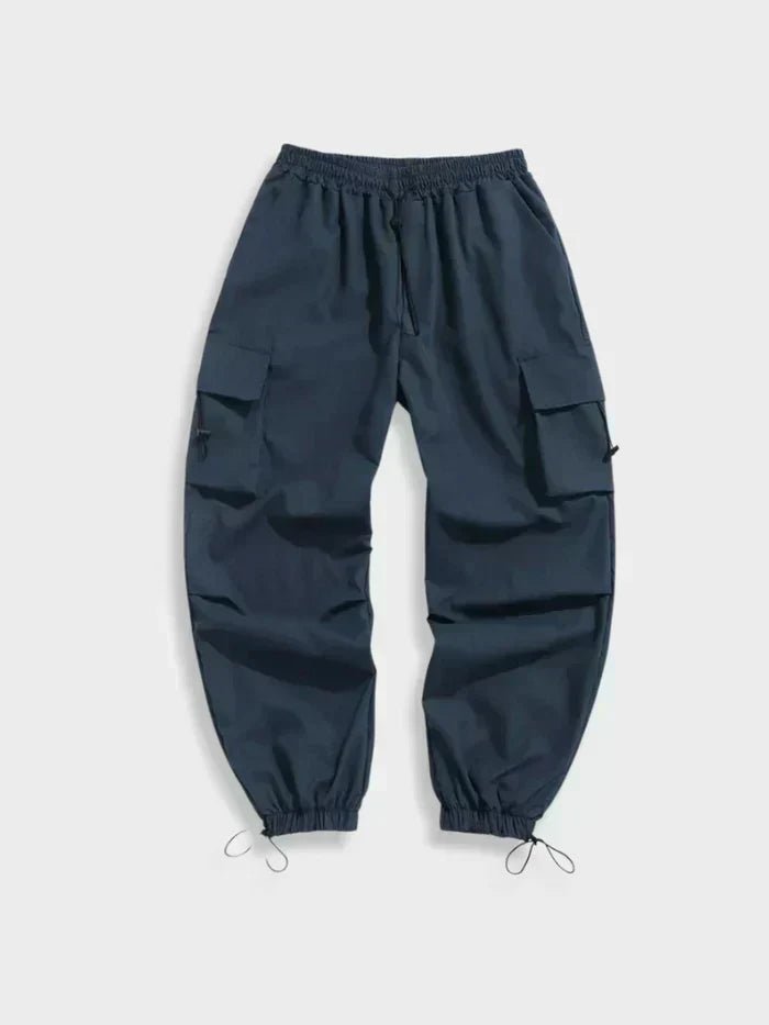 WISEMERE™ | Wide-Leg Cargo Pants with Elastic Waist and Toggle Cuffs