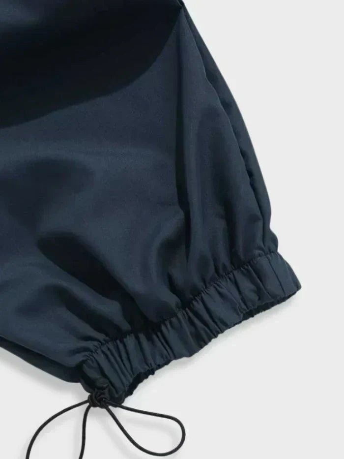 WISEMERE™ | Wide-Leg Cargo Pants with Elastic Waist and Toggle Cuffs