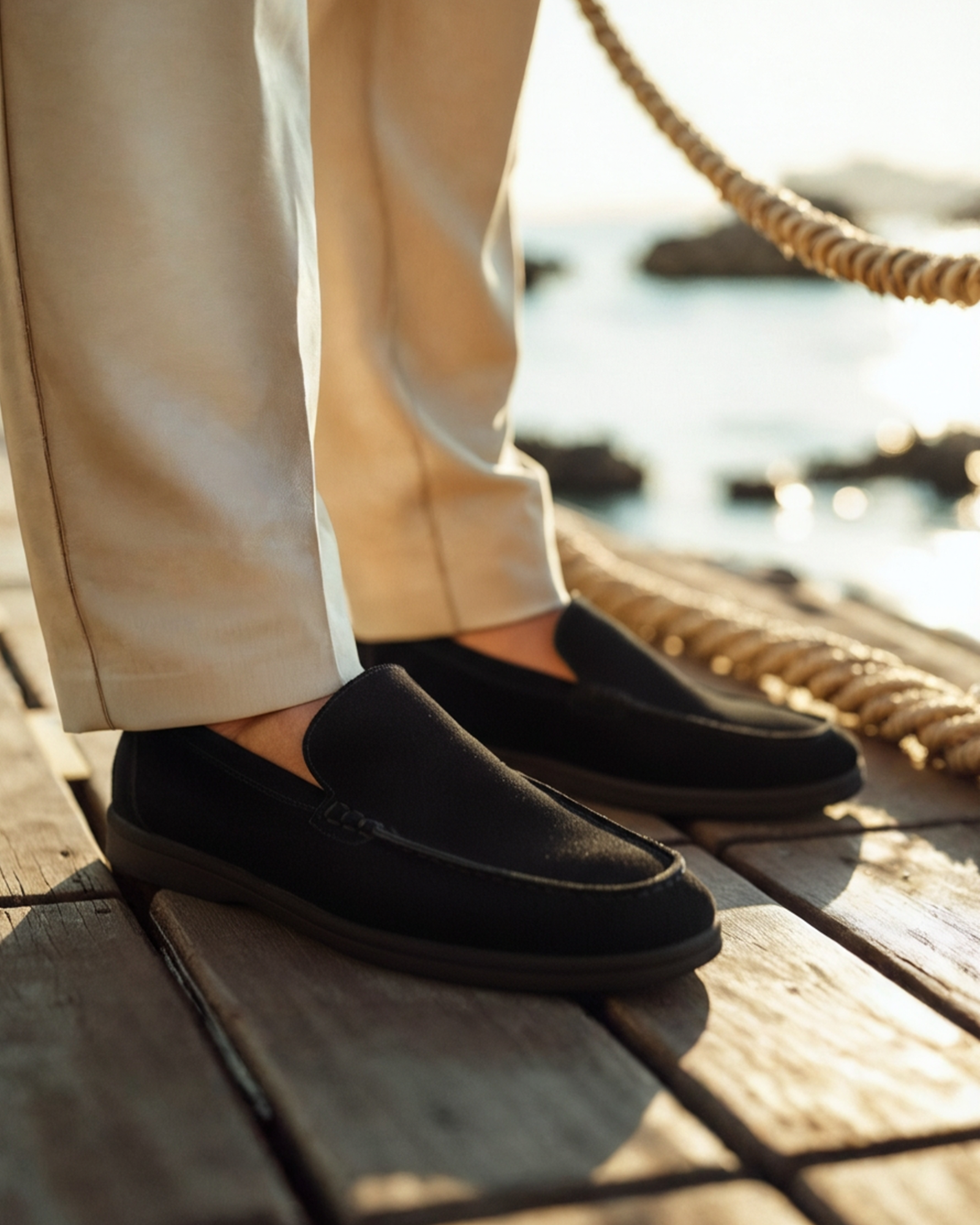 Wisemere | Premium Suede Loafers - Black Soles