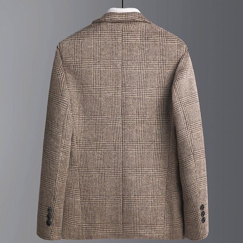 WISEMERE™ | Men's Wool-Blend Check Coat
