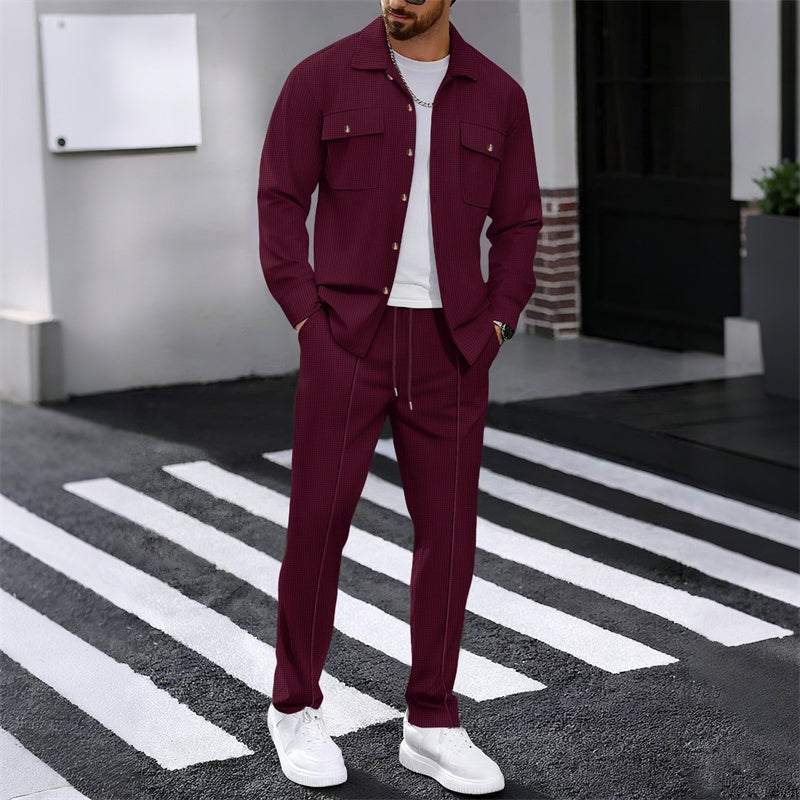 WISEMERE™ | Men's Waffle-Knit Textured Set