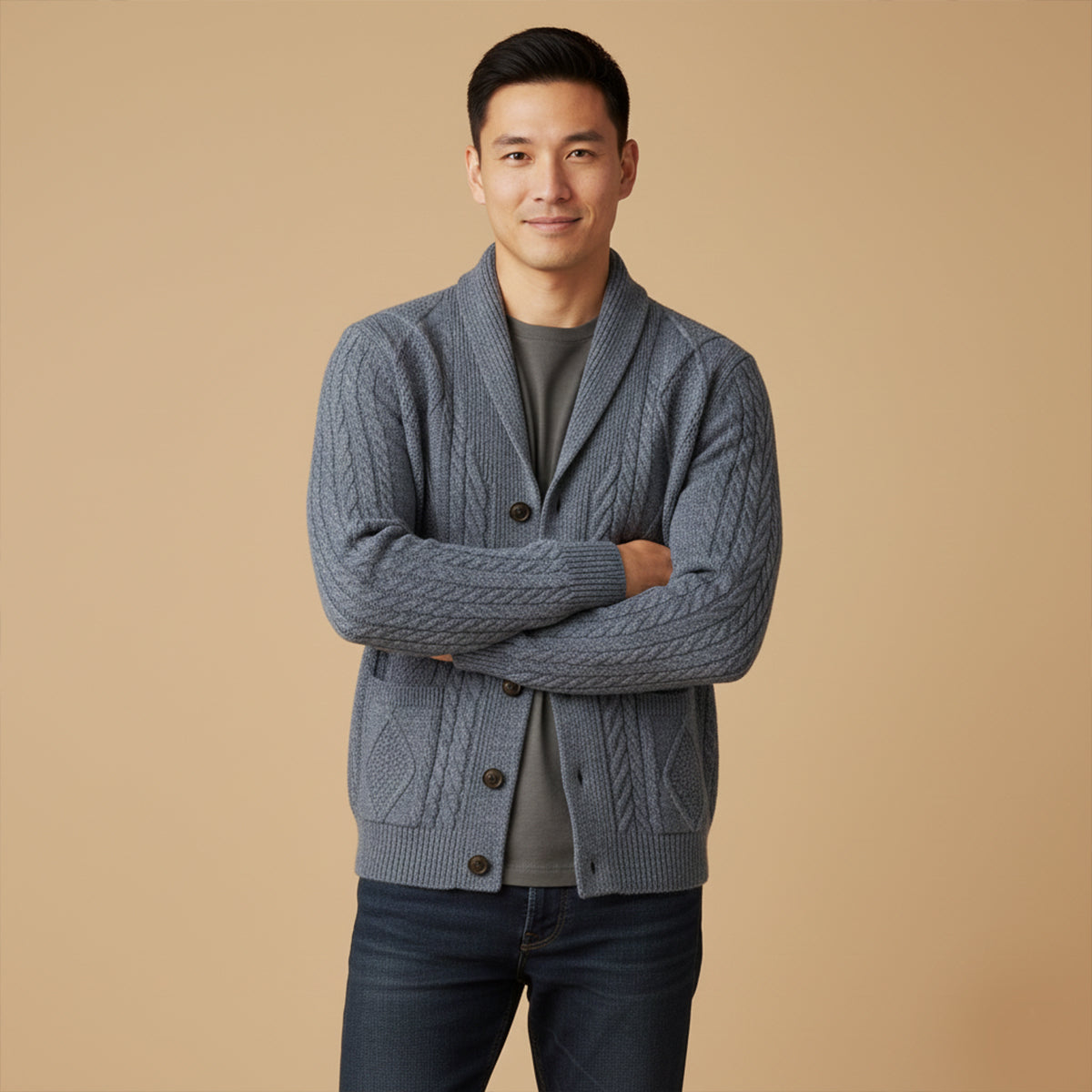 WISEMERE™ | Button-Front Cardigan