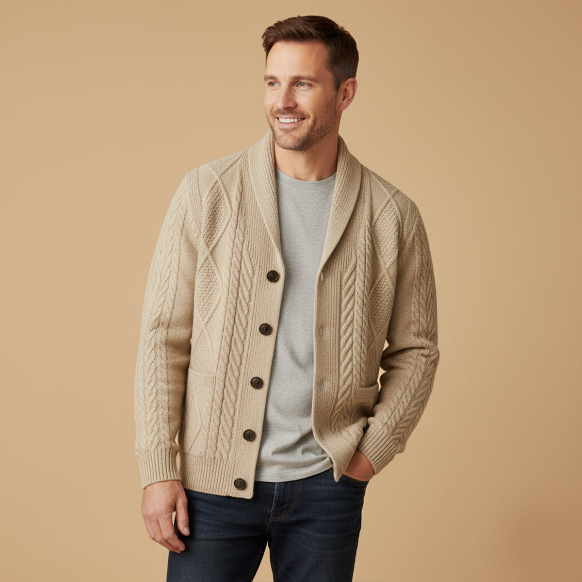 WISEMERE™ | Button-Front Cardigan