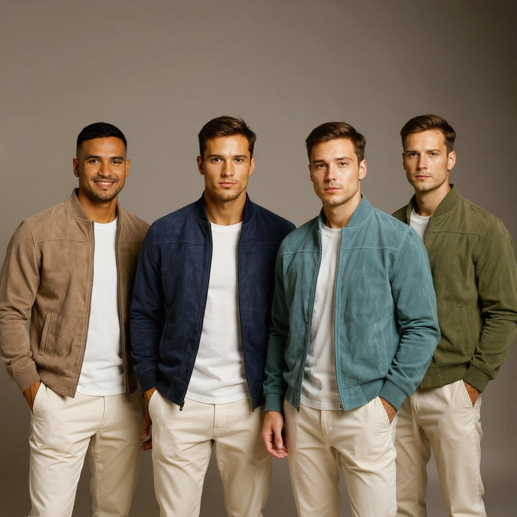 WISEMERE | MENS SUEDE BOMBER JACKET