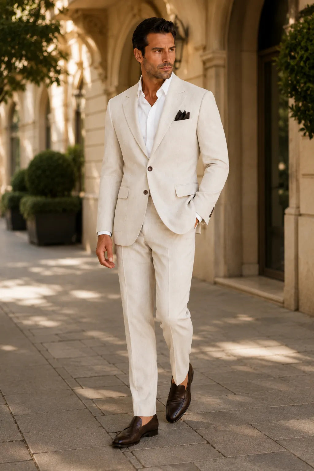 WISEMERE™ | Men's Refined Linen 2-Piece Suit for Spring Weddings