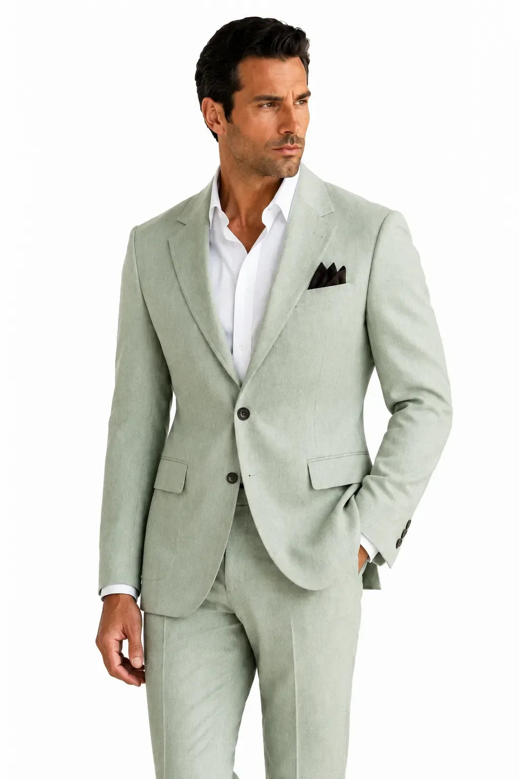 WISEMERE™ | Men's Refined Linen 2-Piece Suit for Spring Weddings