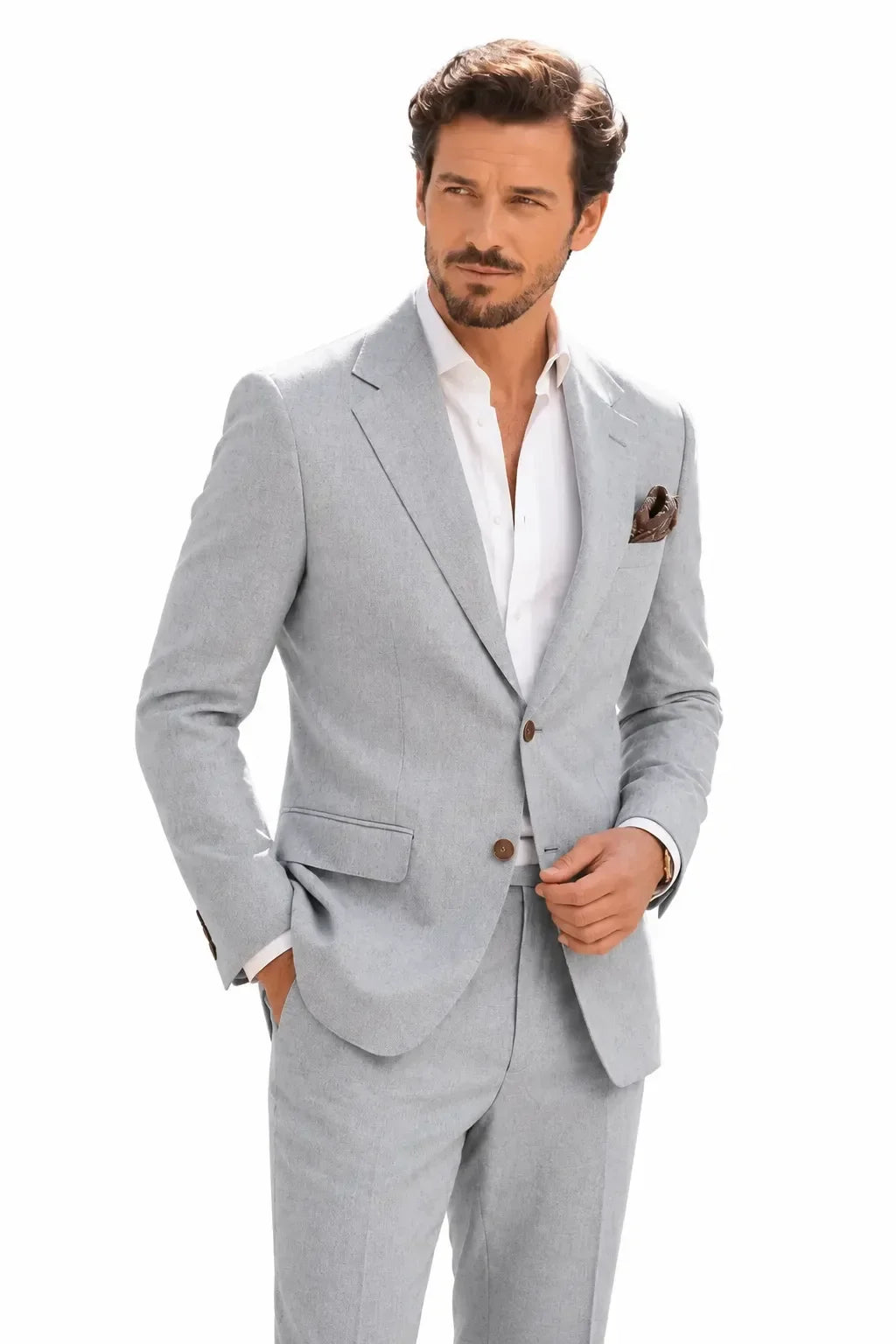 WISEMERE™ | Men's Refined Linen 2-Piece Suit for Spring Weddings