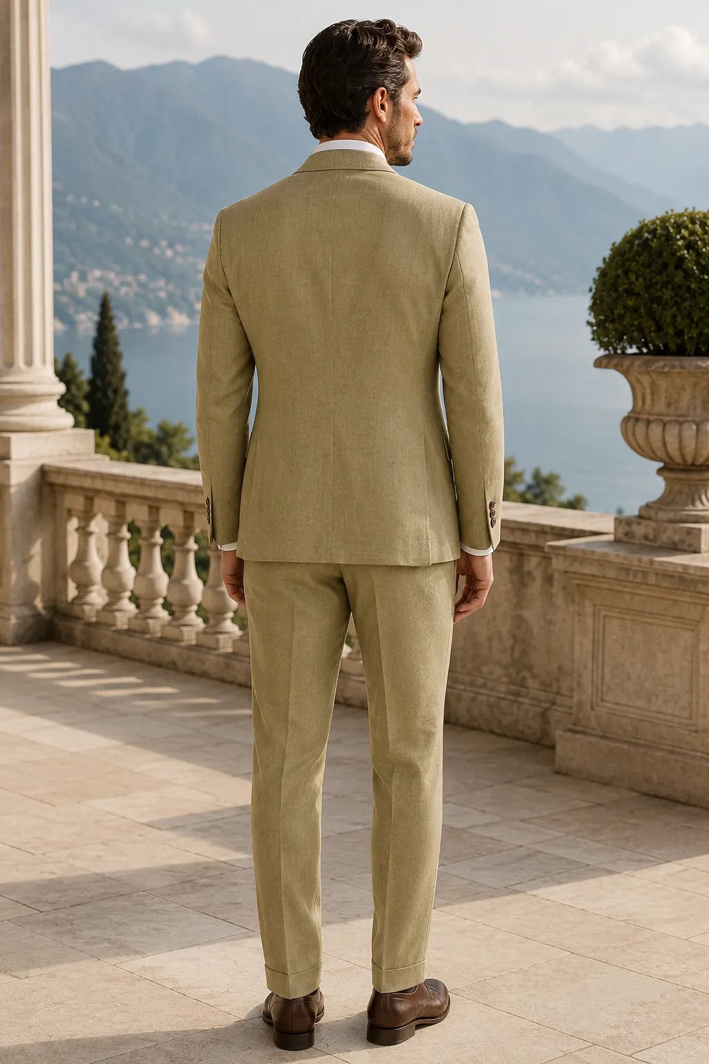 WISEMERE™ | Men's Refined Linen 2-Piece Suit for Spring Weddings