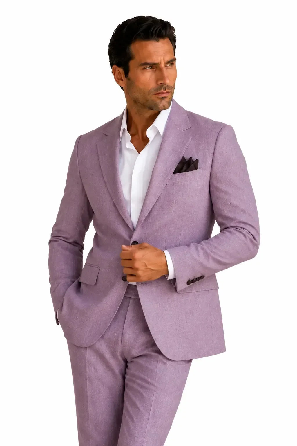 WISEMERE™ | Men's Refined Linen 2-Piece Suit for Spring Weddings