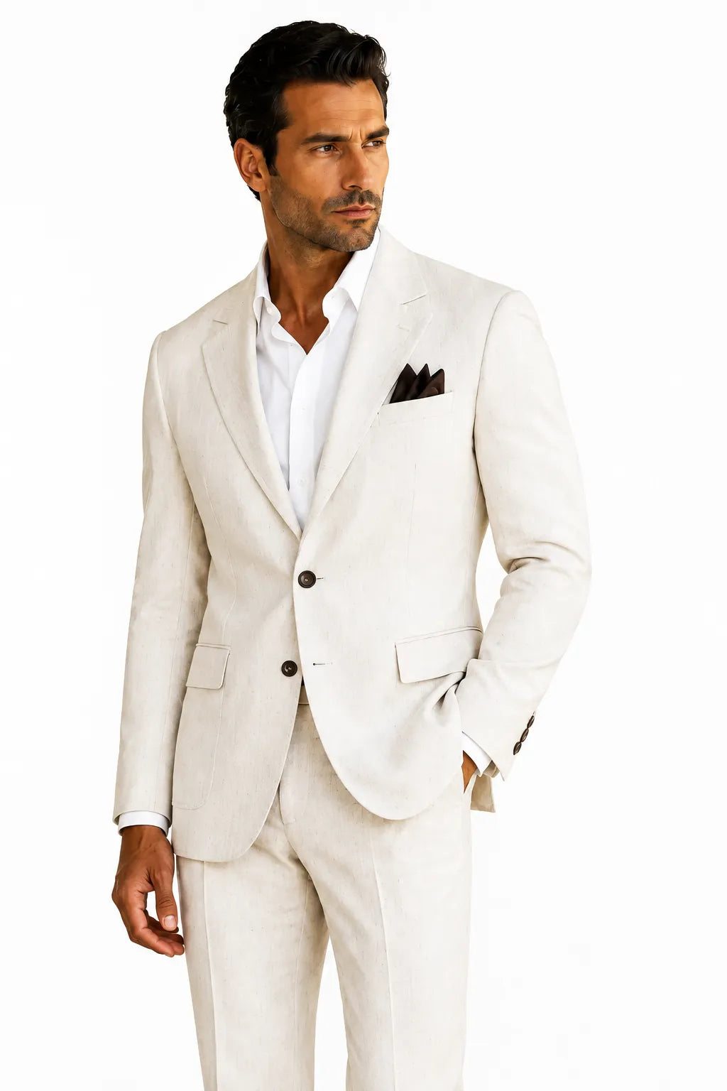 WISEMERE™ | Men's Refined Linen 2-Piece Suit for Spring Weddings