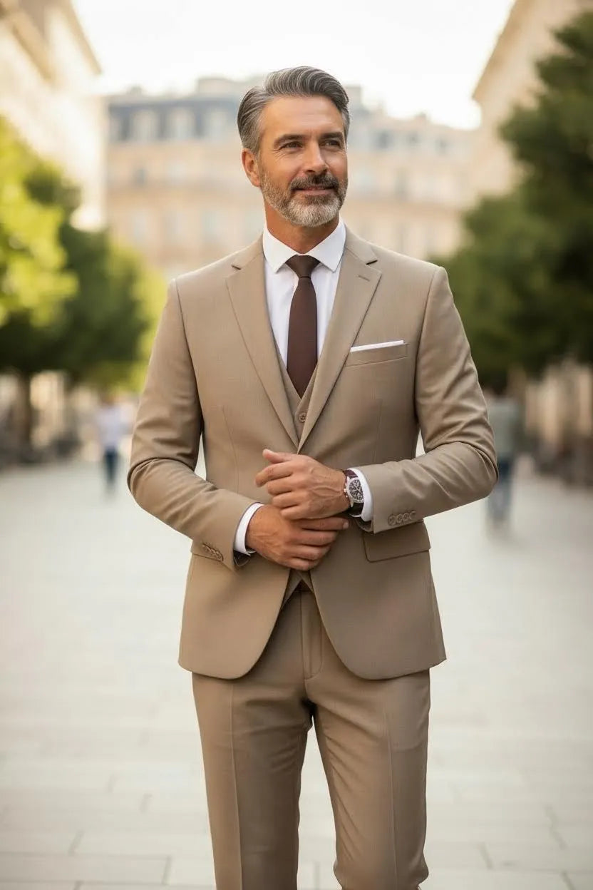 WISEMERE™ | Men's Valentino Modern-Fit 3-Piece Suit