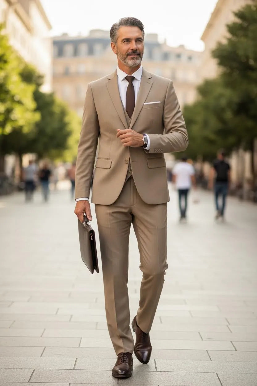 WISEMERE™ | Men's Valentino Modern-Fit 3-Piece Suit