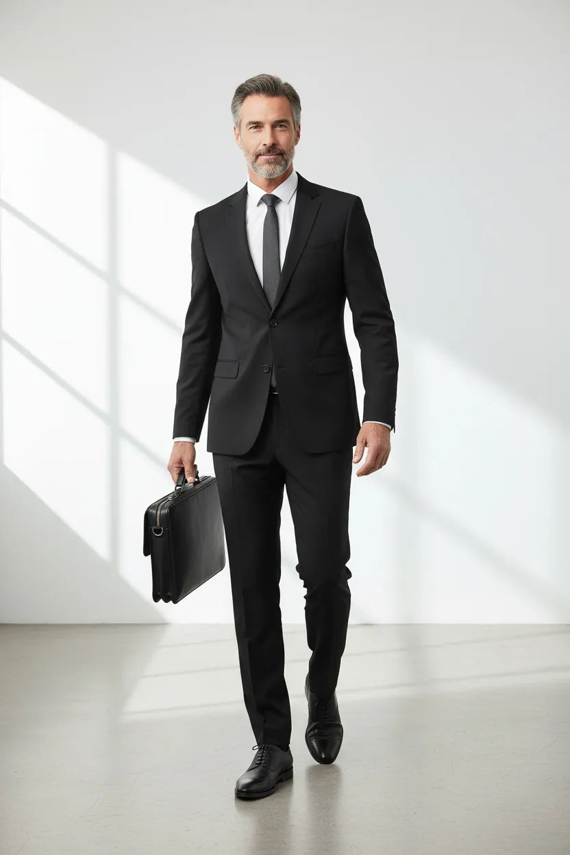 WISEMERE™ | Men's Office-Style Two-Button Two-Piece Suit