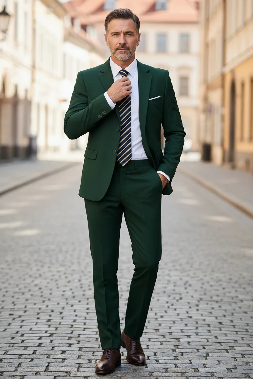 WISEMERE™ | Men's Office-Style Two-Button Two-Piece Suit