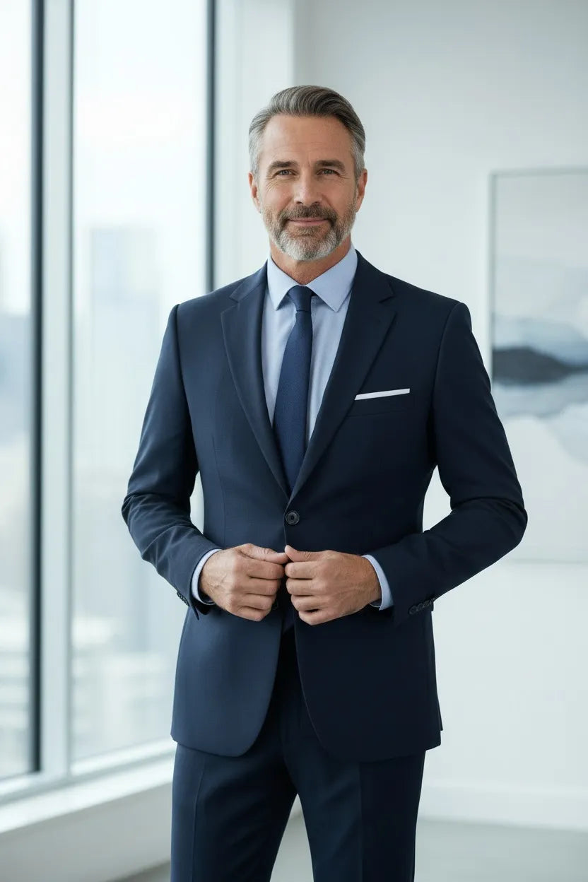 WISEMERE™ | Men's Office-Style Two-Button Two-Piece Suit