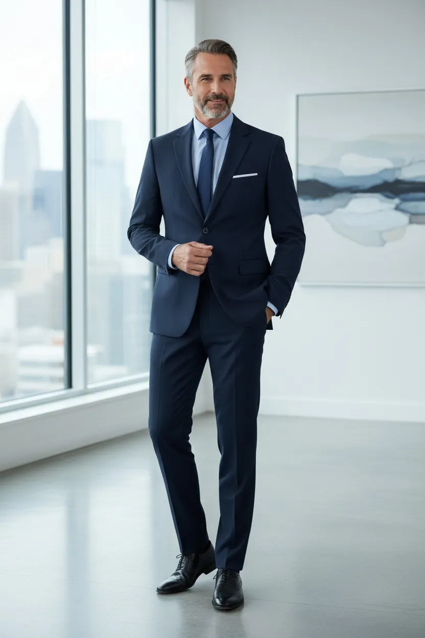 WISEMERE™ | Men's Office-Style Two-Button Two-Piece Suit