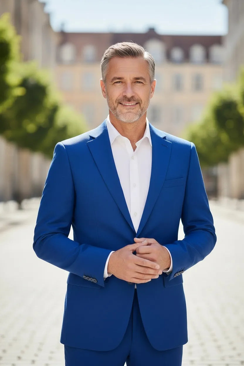 WISEMERE™ | Men's Office-Style Two-Button Two-Piece Suit