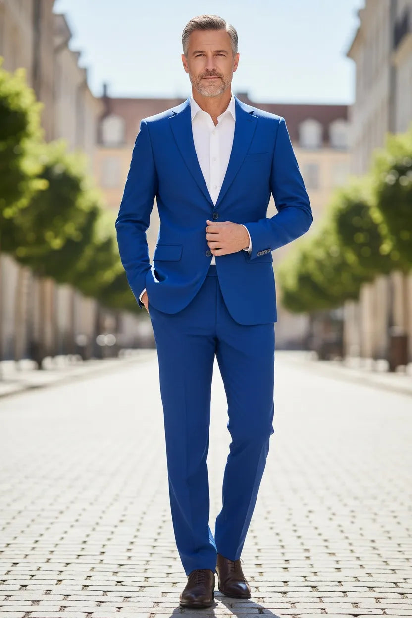 WISEMERE™ | Men's Office-Style Two-Button Two-Piece Suit