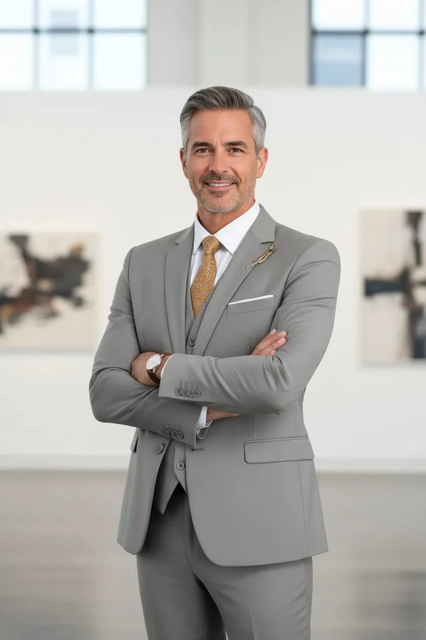 WISEMERE™ | Men's Valentino Modern-Fit 3-Piece Suit