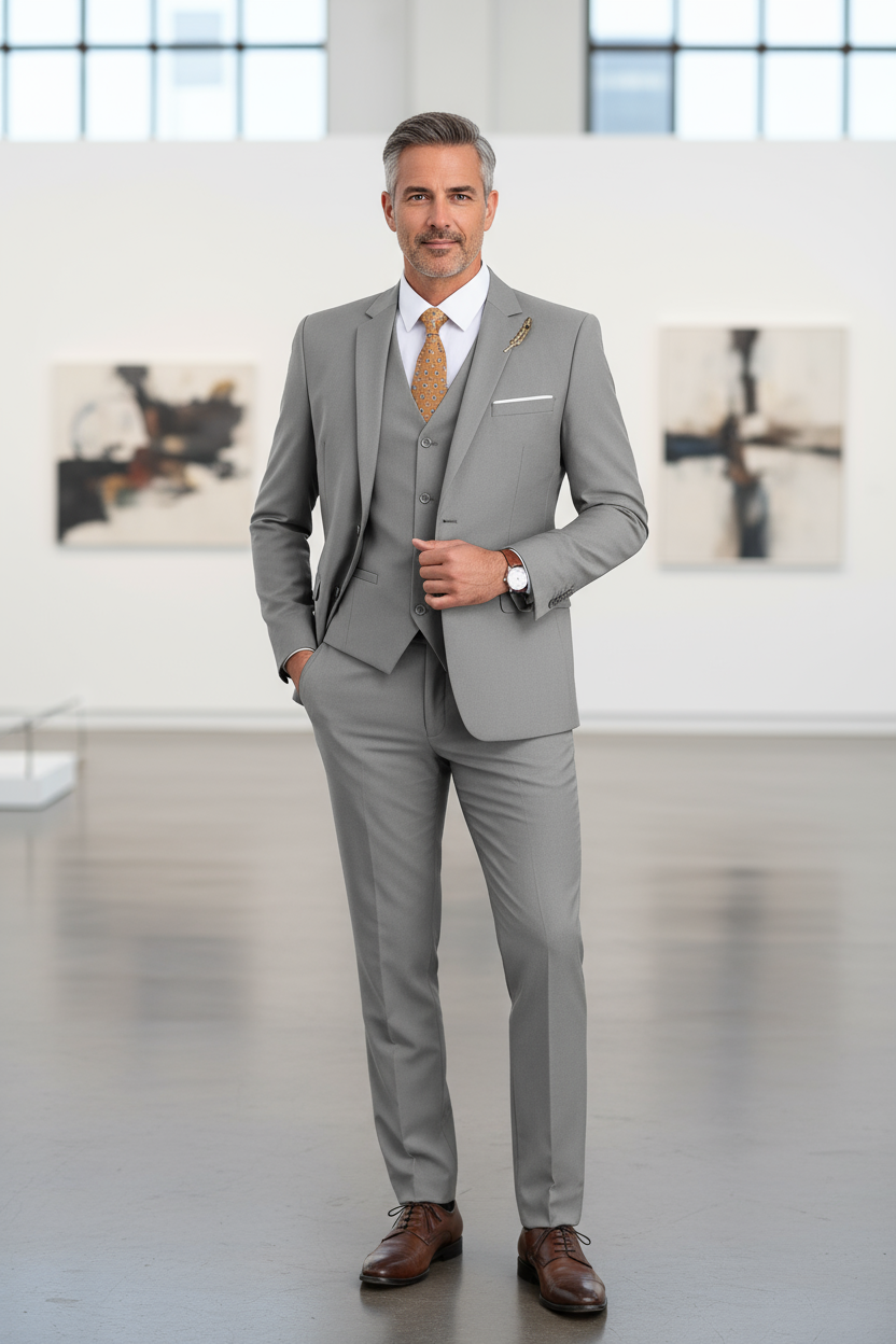 WISEMERE™ | Men's Valentino Modern-Fit 3-Piece Suit