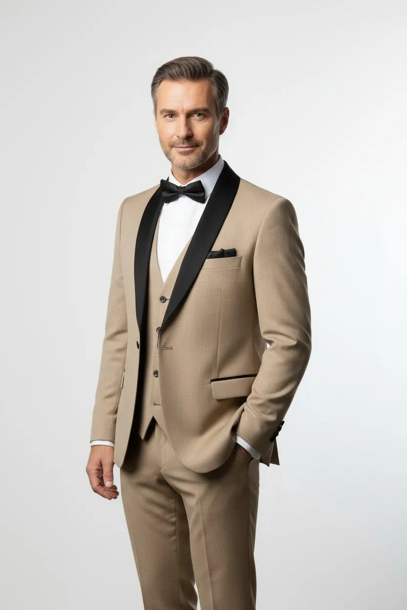 WISEMERE™ | Men's Modern Shawl Collar 3-Piece Suit