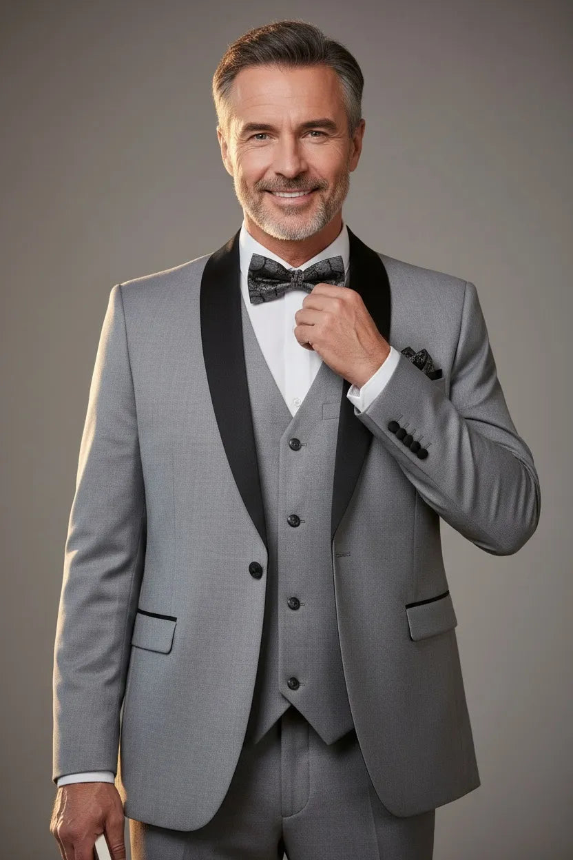 WISEMERE™ | Men's Modern Shawl Collar 3-Piece Suit