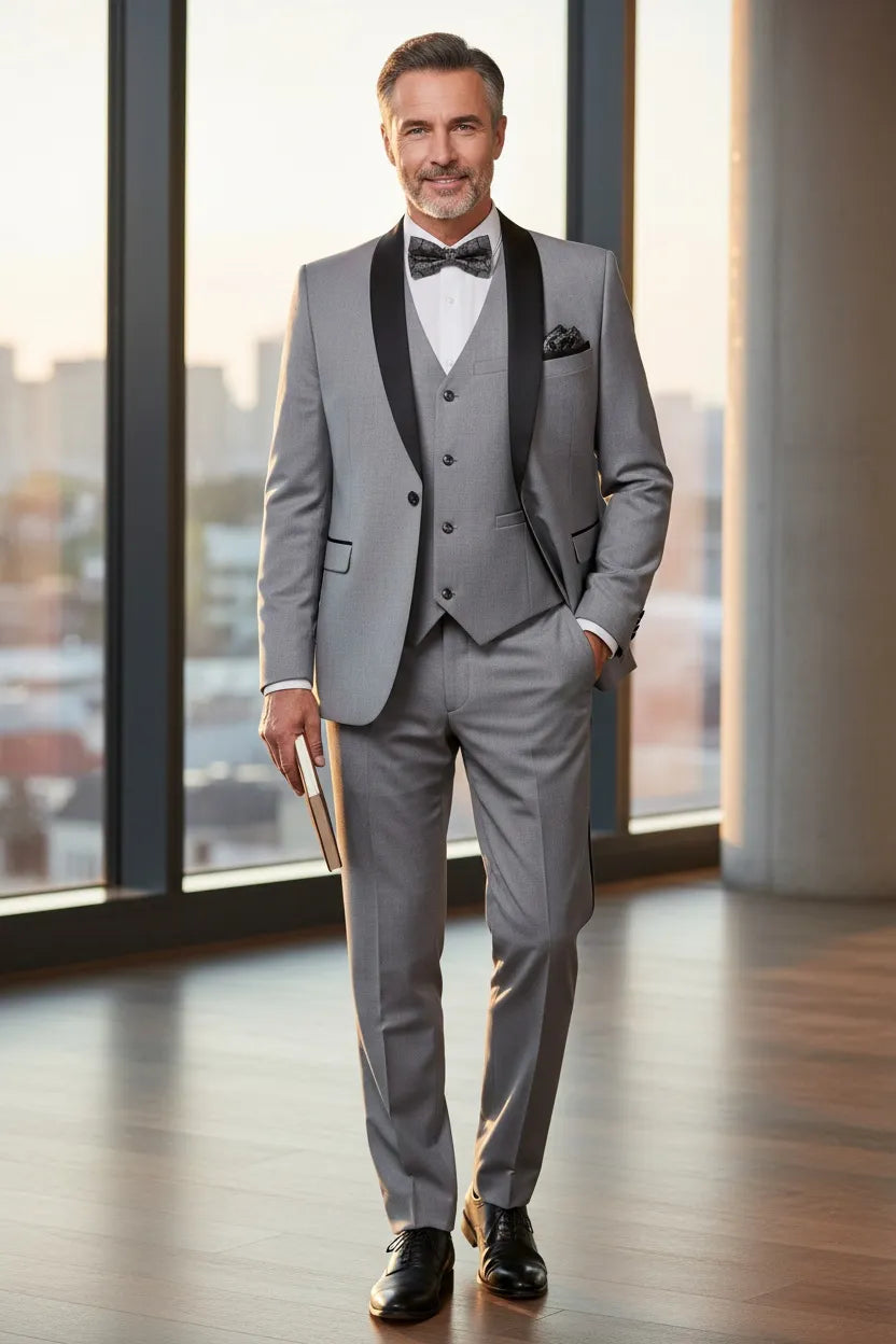 WISEMERE™ | Men's Modern Shawl Collar 3-Piece Suit