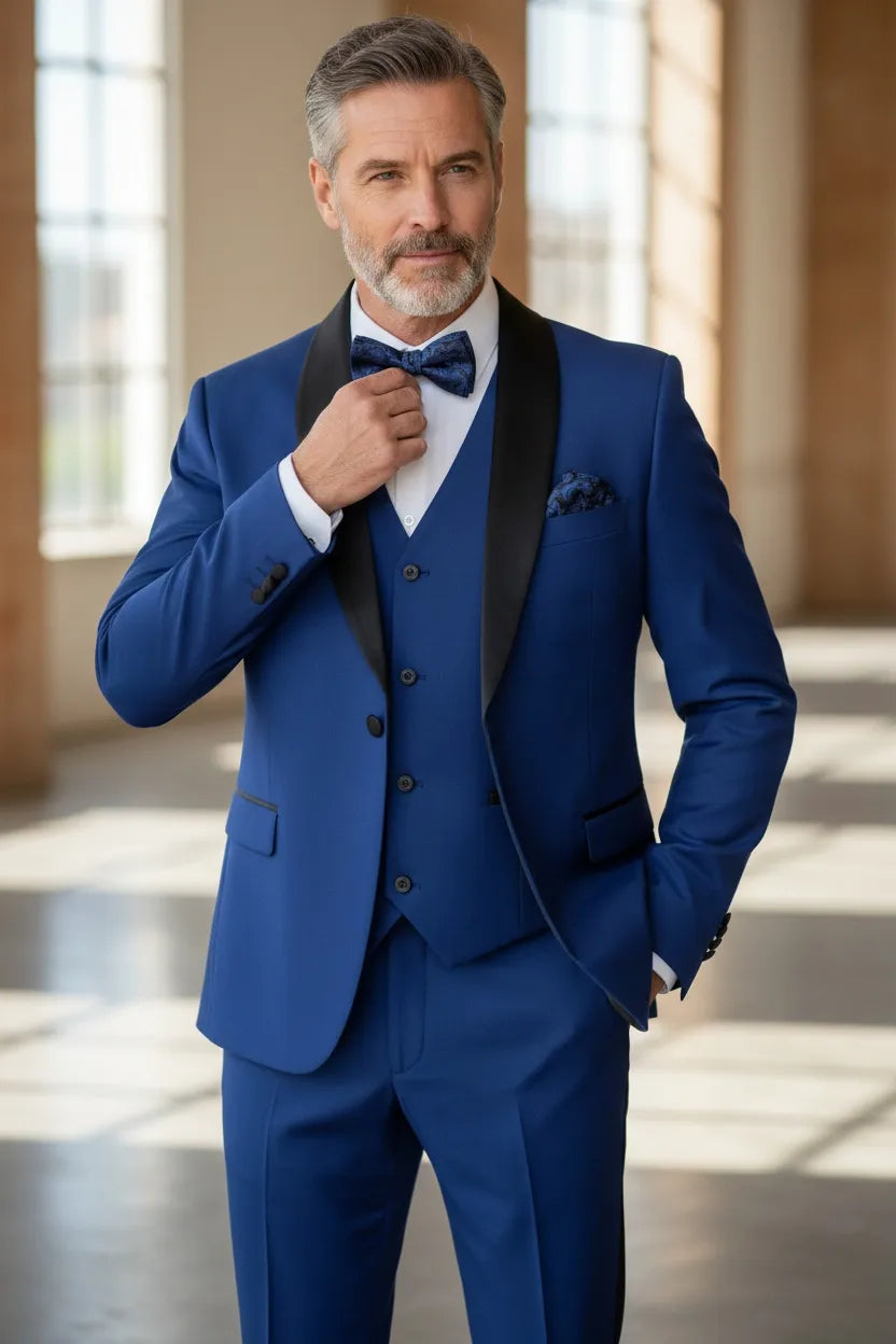 WISEMERE™ | Men's Modern Shawl Collar 3-Piece Suit