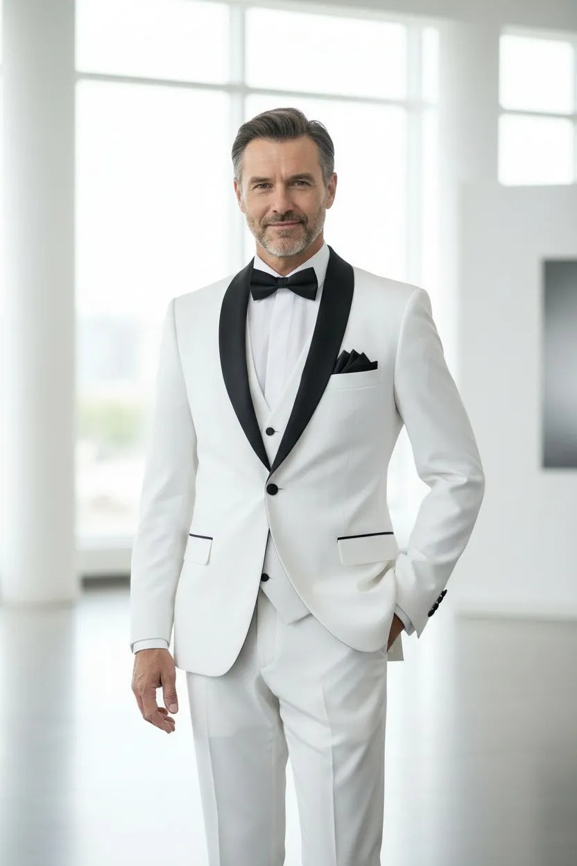 WISEMERE™ | Men's Modern Shawl Collar 3-Piece Suit