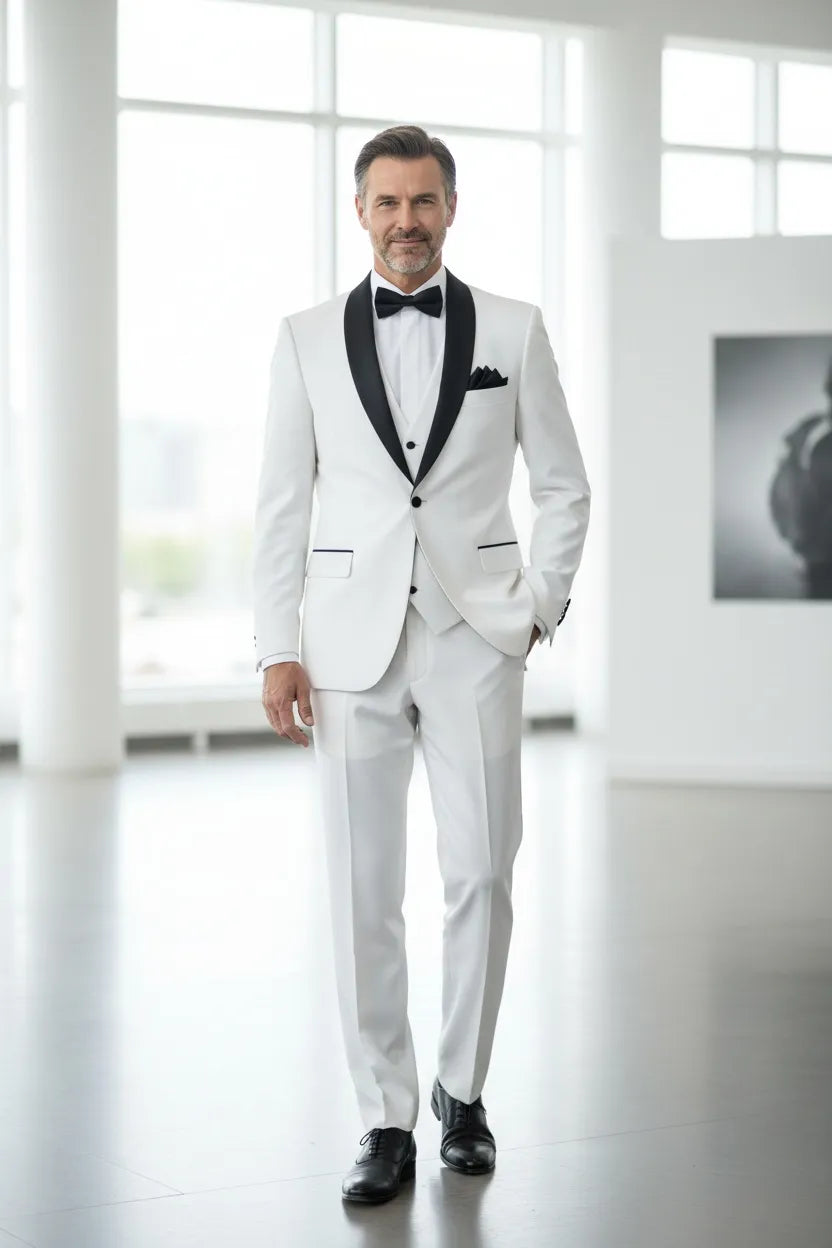 WISEMERE™ | Men's Modern Shawl Collar 3-Piece Suit