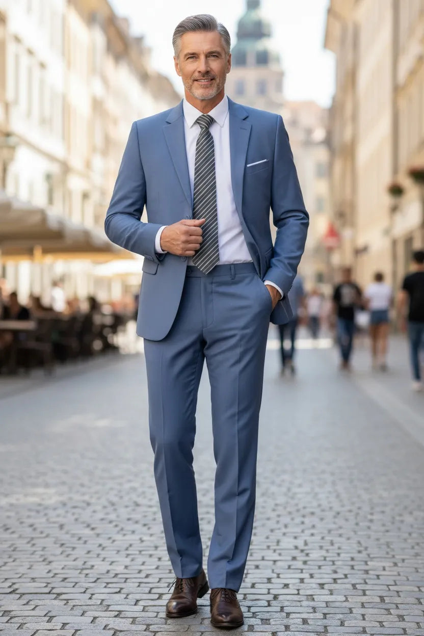 WISEMERE™ | Men's Office-Style Two-Button Two-Piece Suit