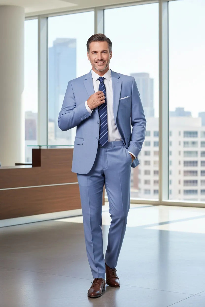 WISEMERE™ | Men's Office-Style Two-Button Two-Piece Suit