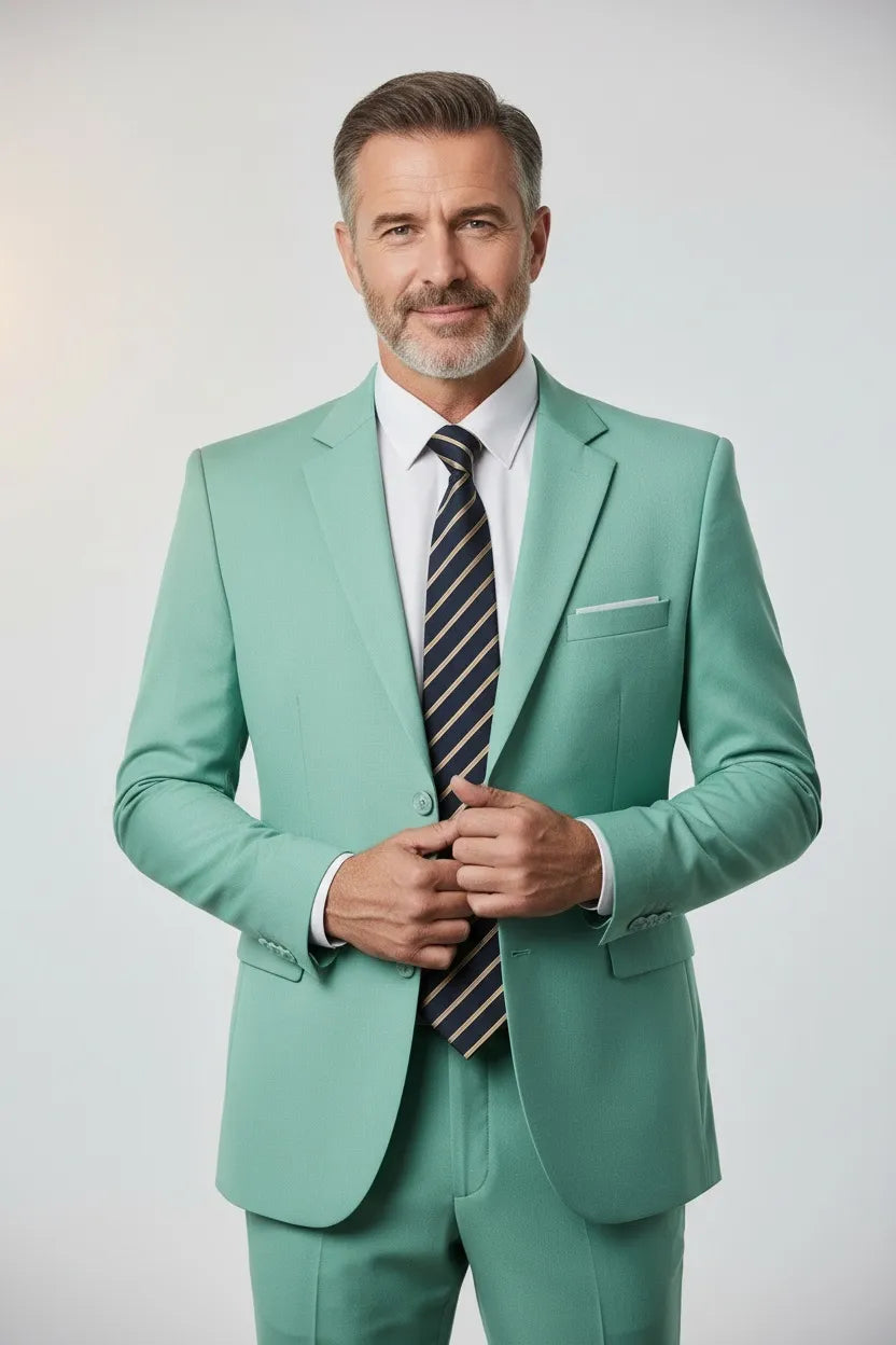 WISEMERE™ | Men's Office-Style Two-Button Two-Piece Suit