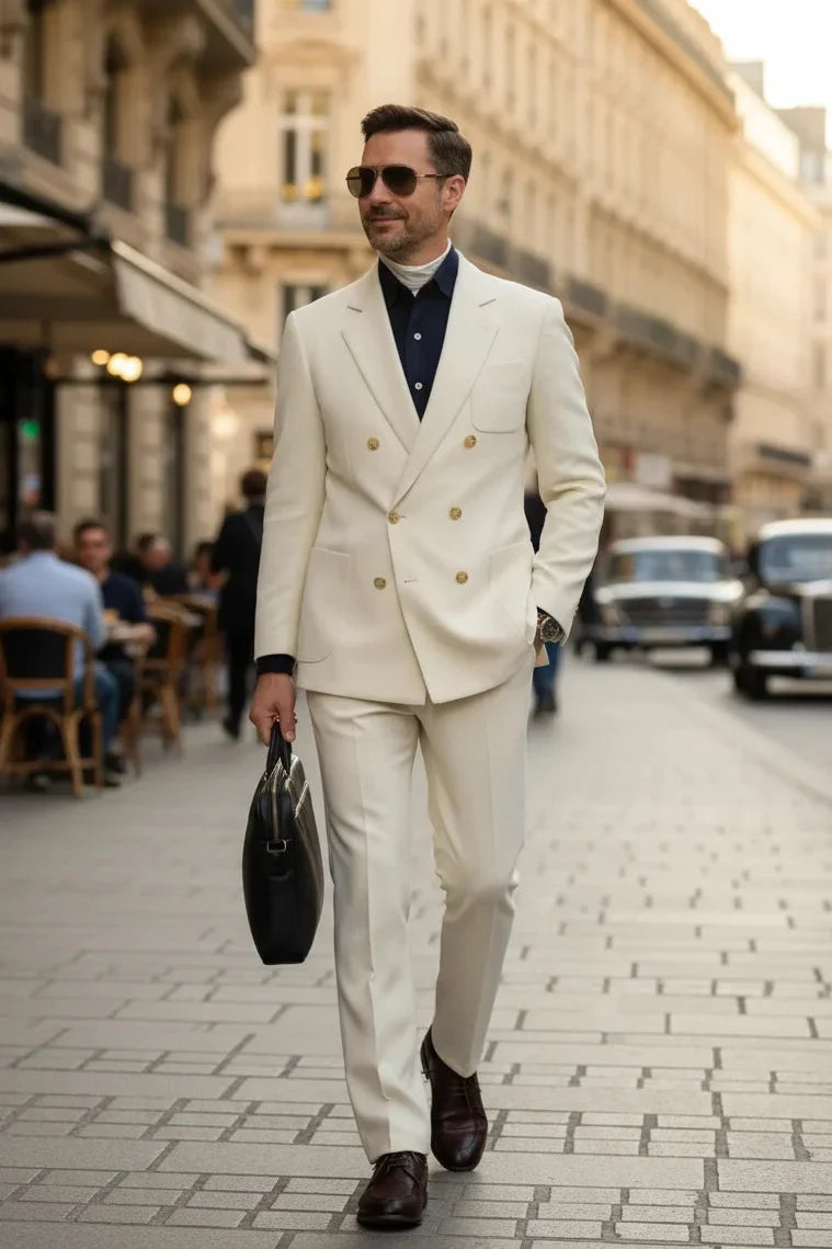 WISEMERE™ | Men's Modern Double-Breasted 2-Piece Suits