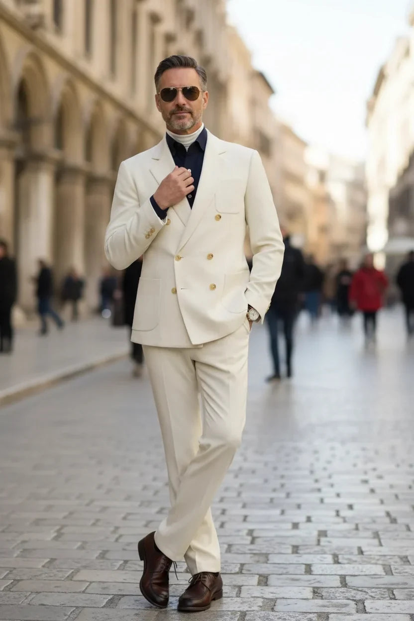 WISEMERE™ | Men's Modern Double-Breasted 2-Piece Suits