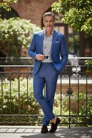WISEMERE™ | Men's Blue Modern Breeze 2-Piece Suit
