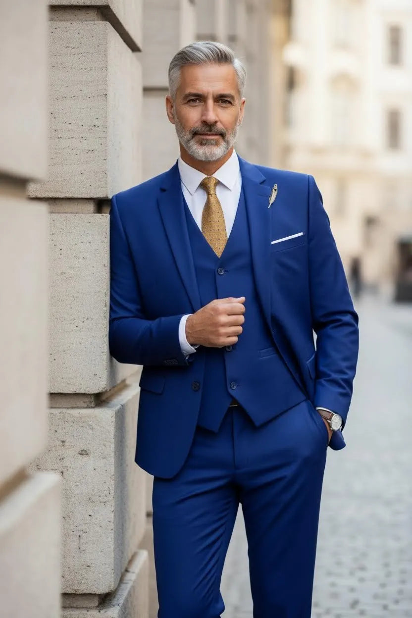 WISEMERE™ | Men's Valentino Modern-Fit 3-Piece Suit