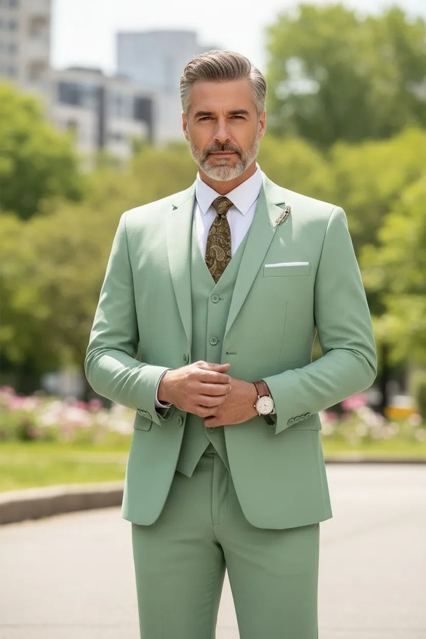 WISEMERE™ | Men's Valentino Modern-Fit 3-Piece Suit