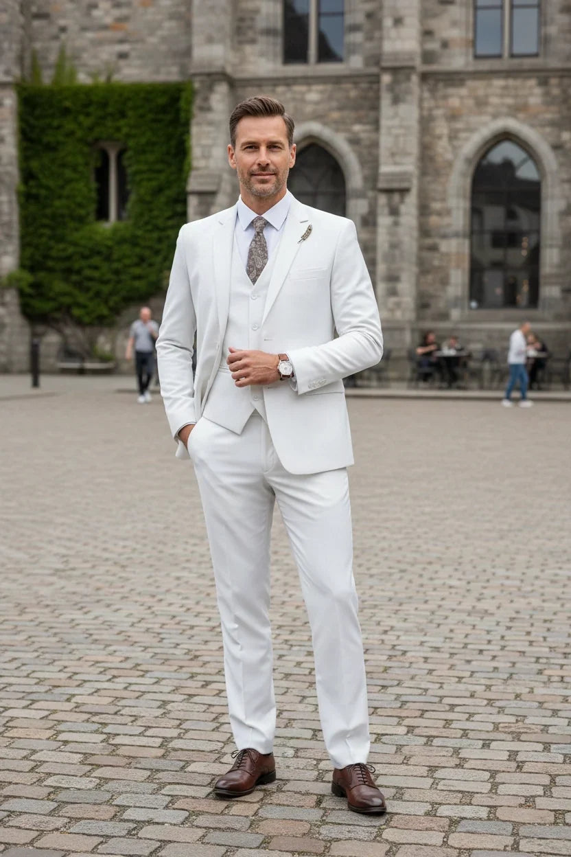 WISEMERE™ | Men's Valentino Modern-Fit 3-Piece Suit