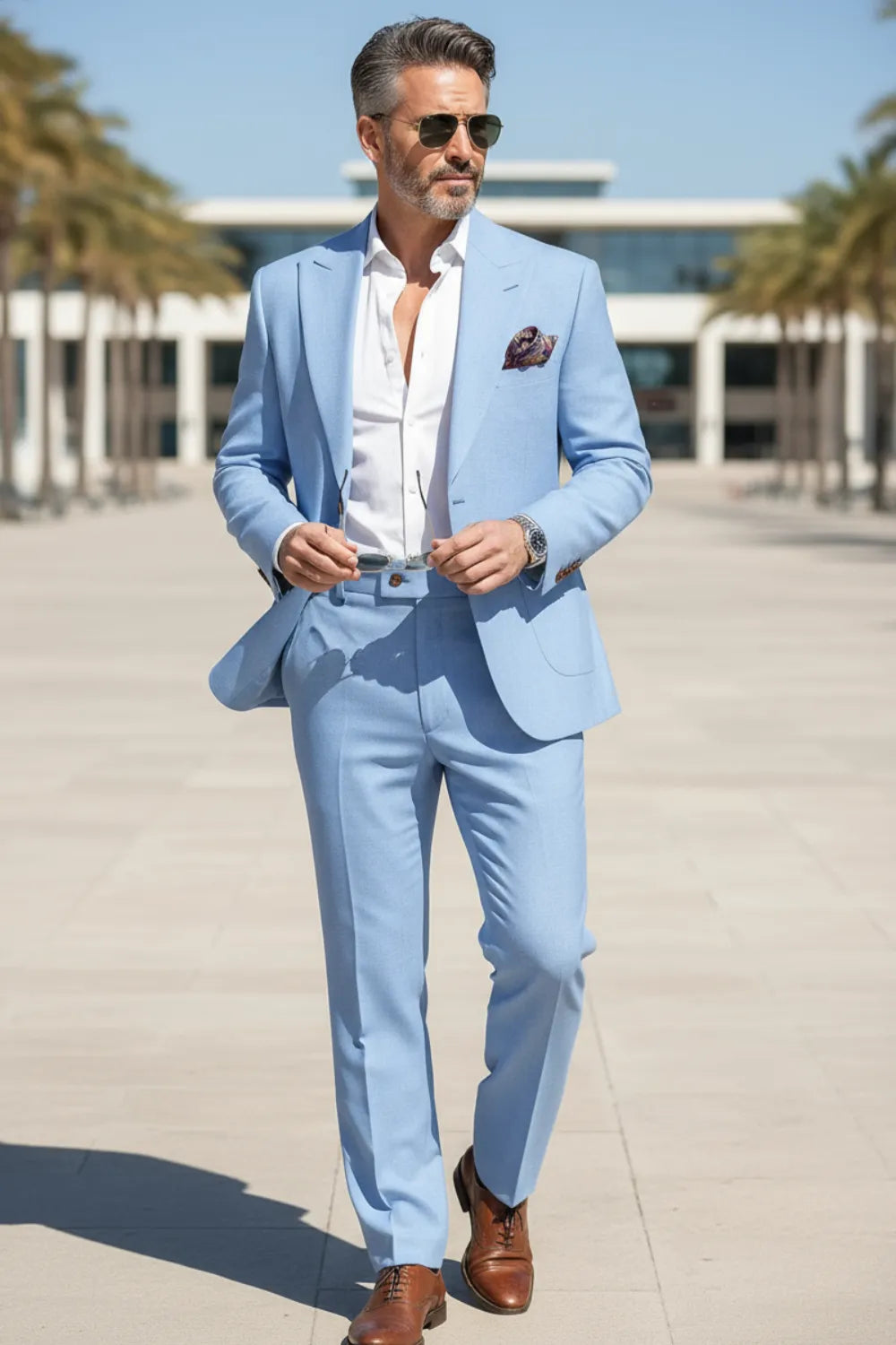 WISEMERE™ | Men's Italian-Cut Linen 2-Piece Suits