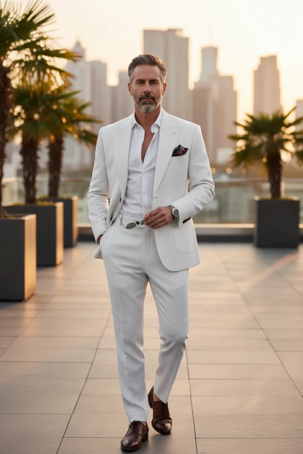 WISEMERE™ | Men's Italian-Cut Linen 2-Piece Suits
