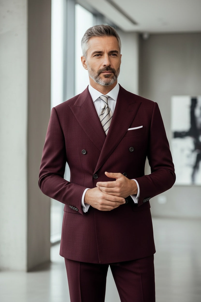 WISEMERE™ | Men's Cavendish Double-Breasted 2-Piece Suit