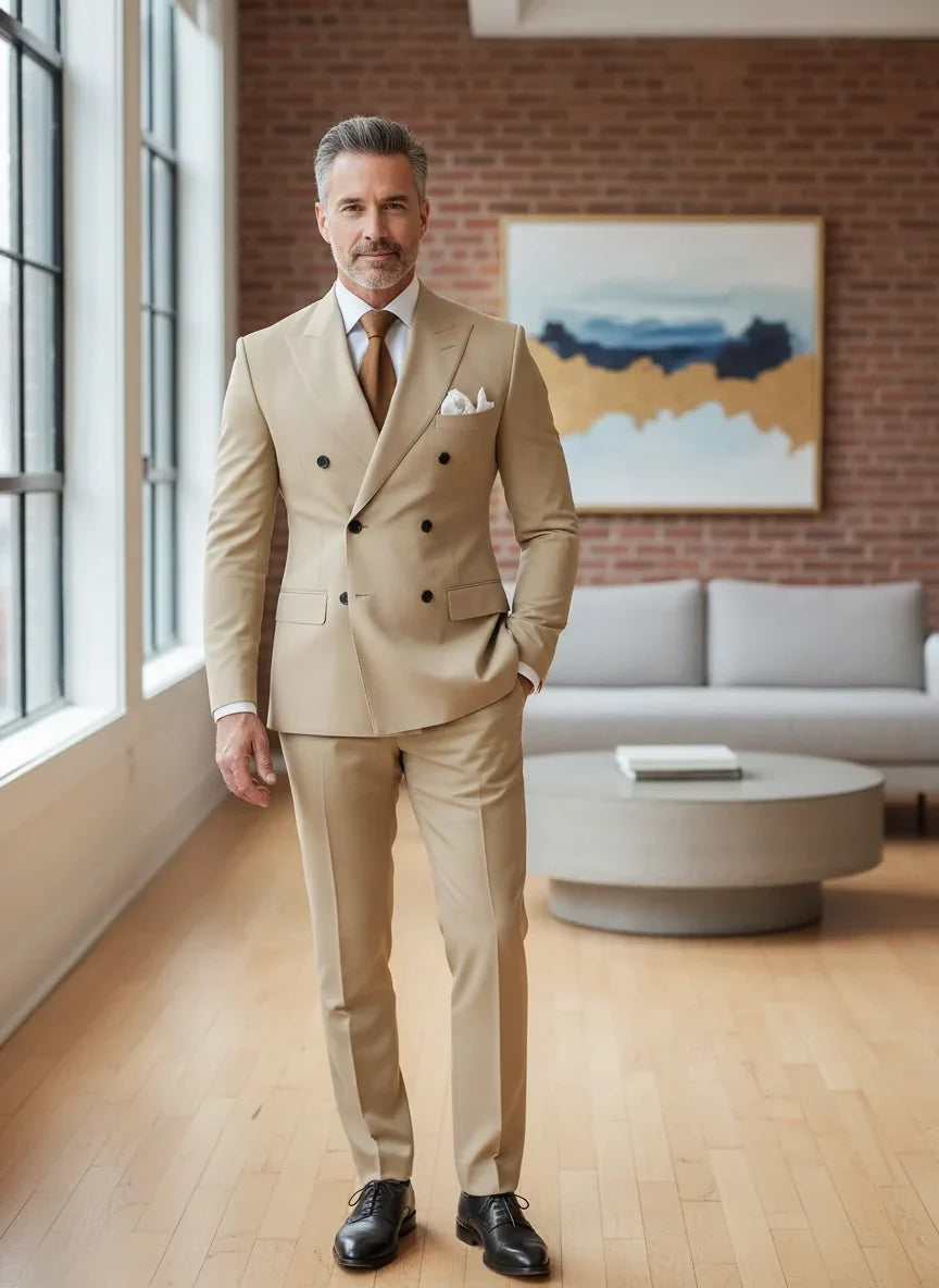WISEMERE™ | Men's Cavendish Double-Breasted 2-Piece Suit