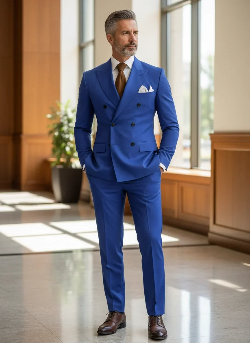 WISEMERE™ | Men's Cavendish Double-Breasted 2-Piece Suit