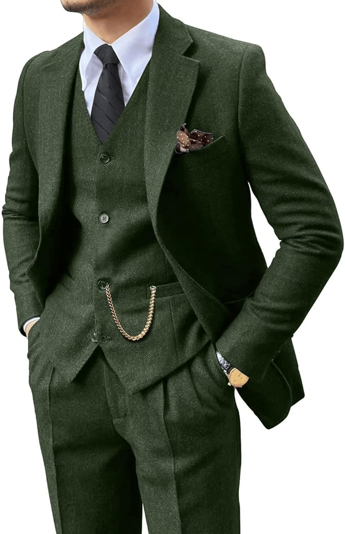 WISEMERE | HERRINGBONE SUIT FOR MEN