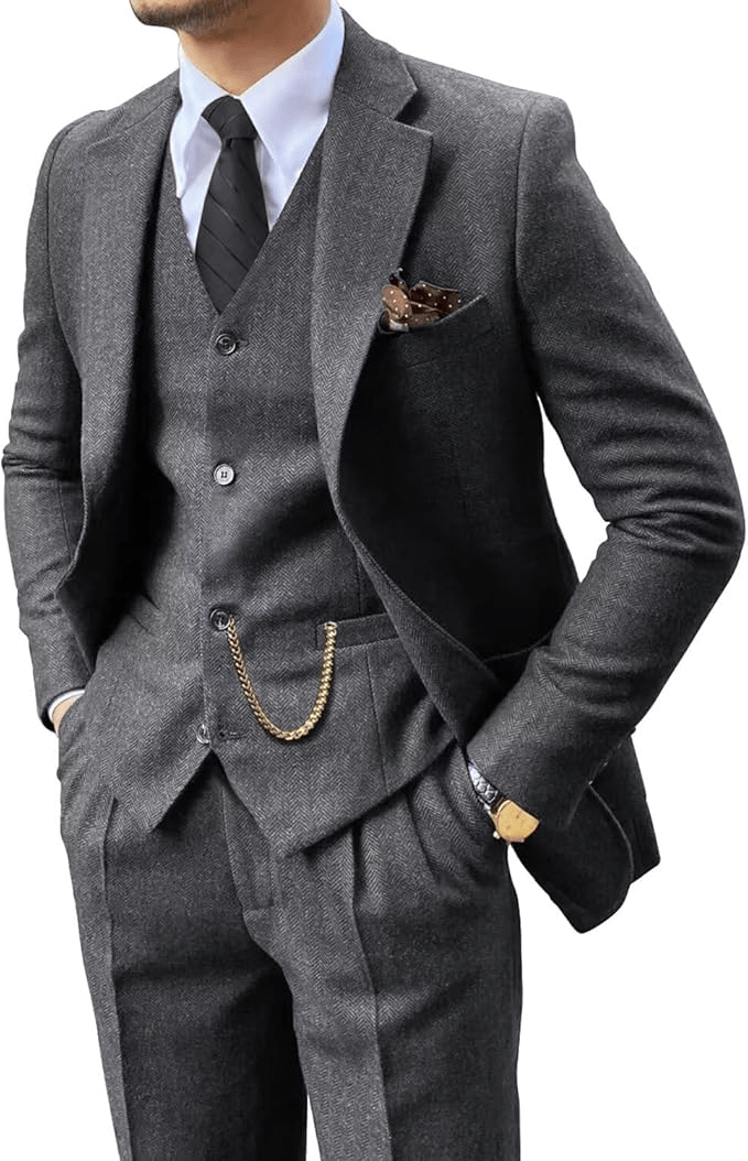 WISEMERE | HERRINGBONE SUIT FOR MEN