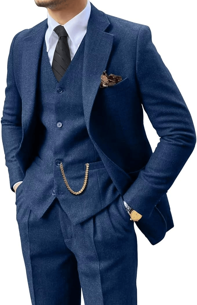 WISEMERE | HERRINGBONE SUIT FOR MEN